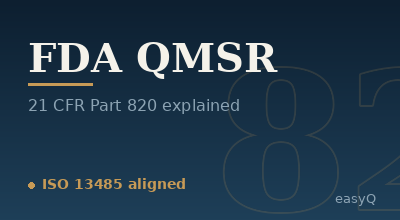 21 CFR Part 820 and FDA QMSR